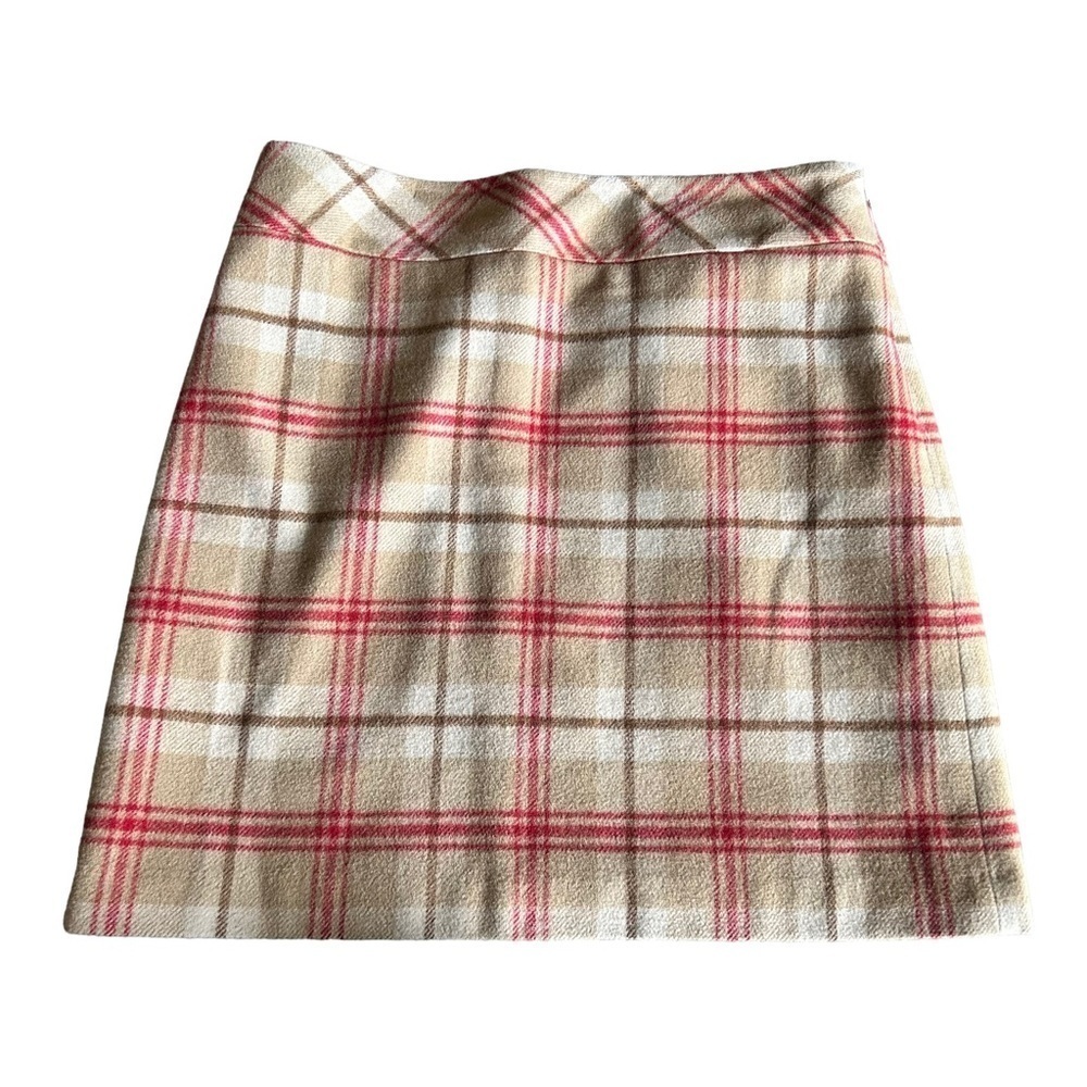 Ann Taylor LOFT Skirt Womens 6 Petite Plaid Mini Preppy Academia Wool Fall